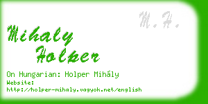 mihaly holper business card